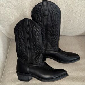 Laredo Mens Jacksonville Deertan Leather Western Boots Size 9D Black 6691